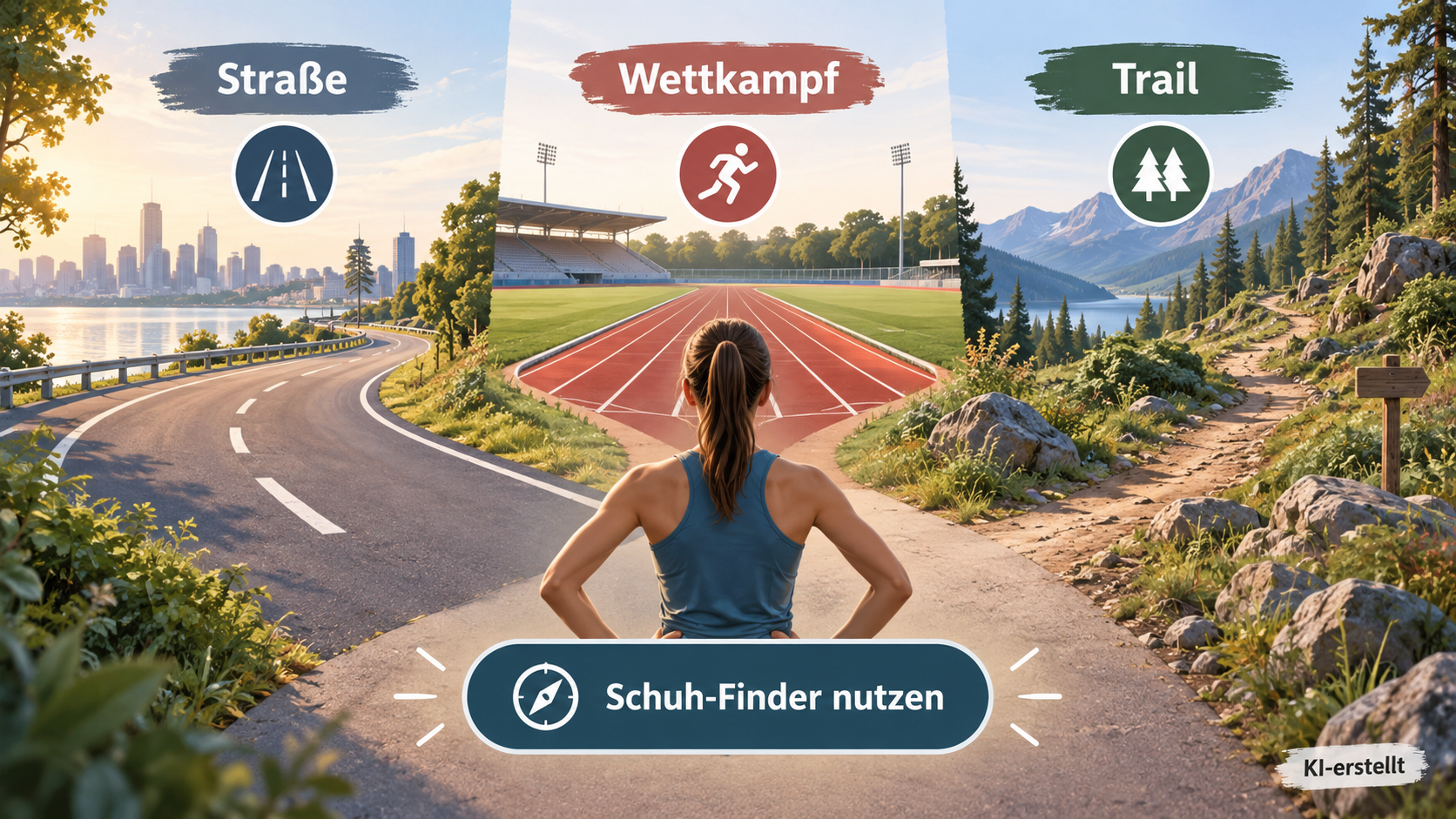 Redaktionelle Illustration zu Nike Laufschuhe im Überblick: Stärken, Grenzen und passende Einsatzbereiche