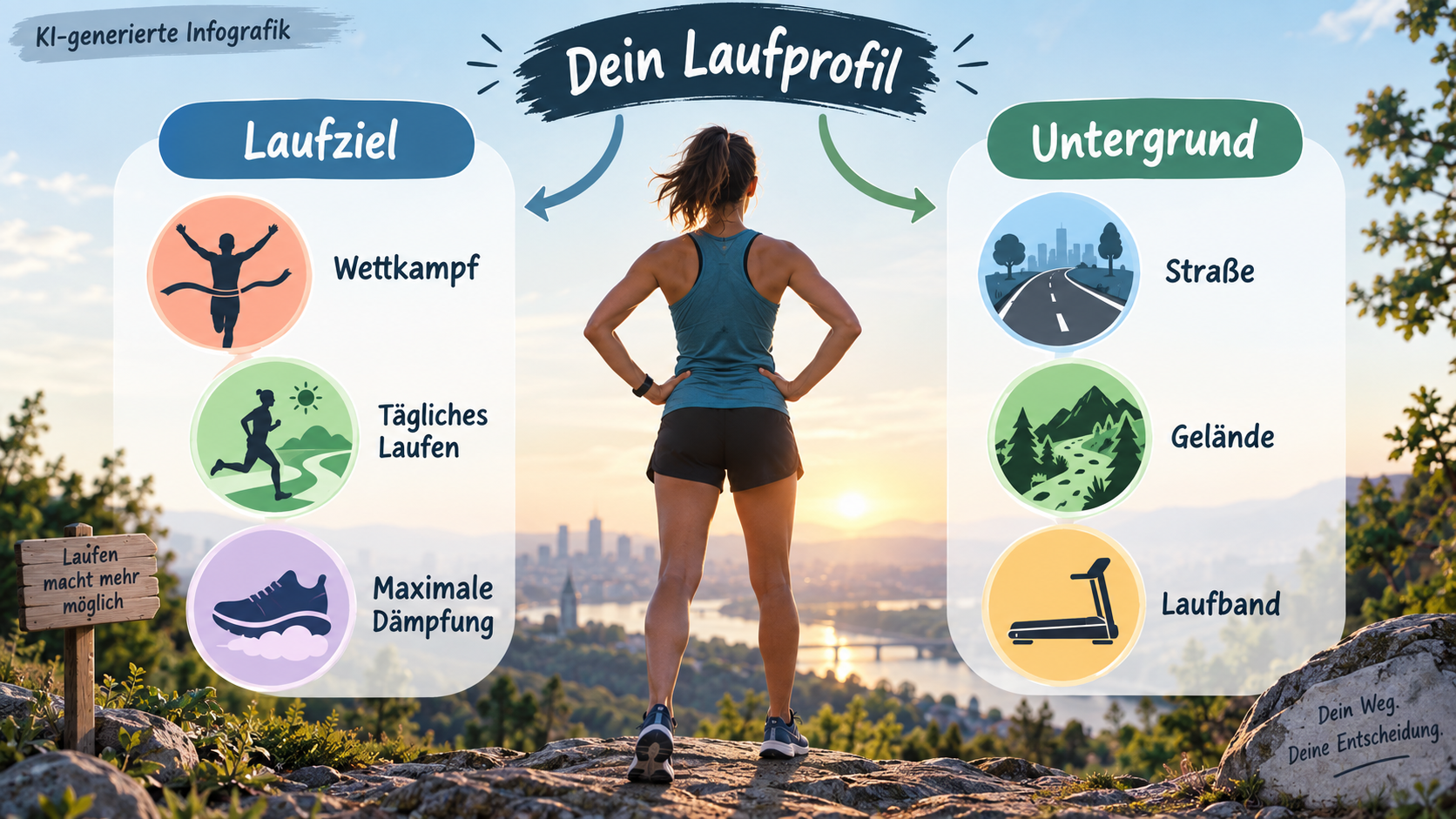 Redaktionelle Illustration zu PUMA Laufschuhe im Überblick: Nitro-Modelle, Untergrund und Kaufkriterien